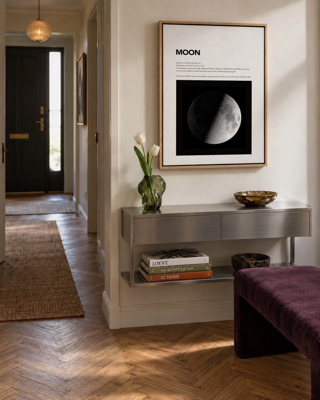 Moon - Framed canvas in an interior
