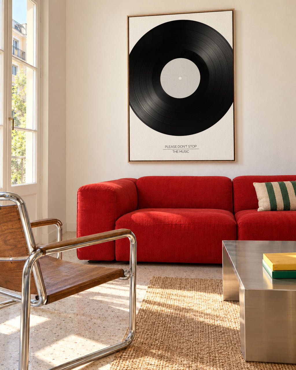 Don'T Stop The Music - Framed canvas in an interior