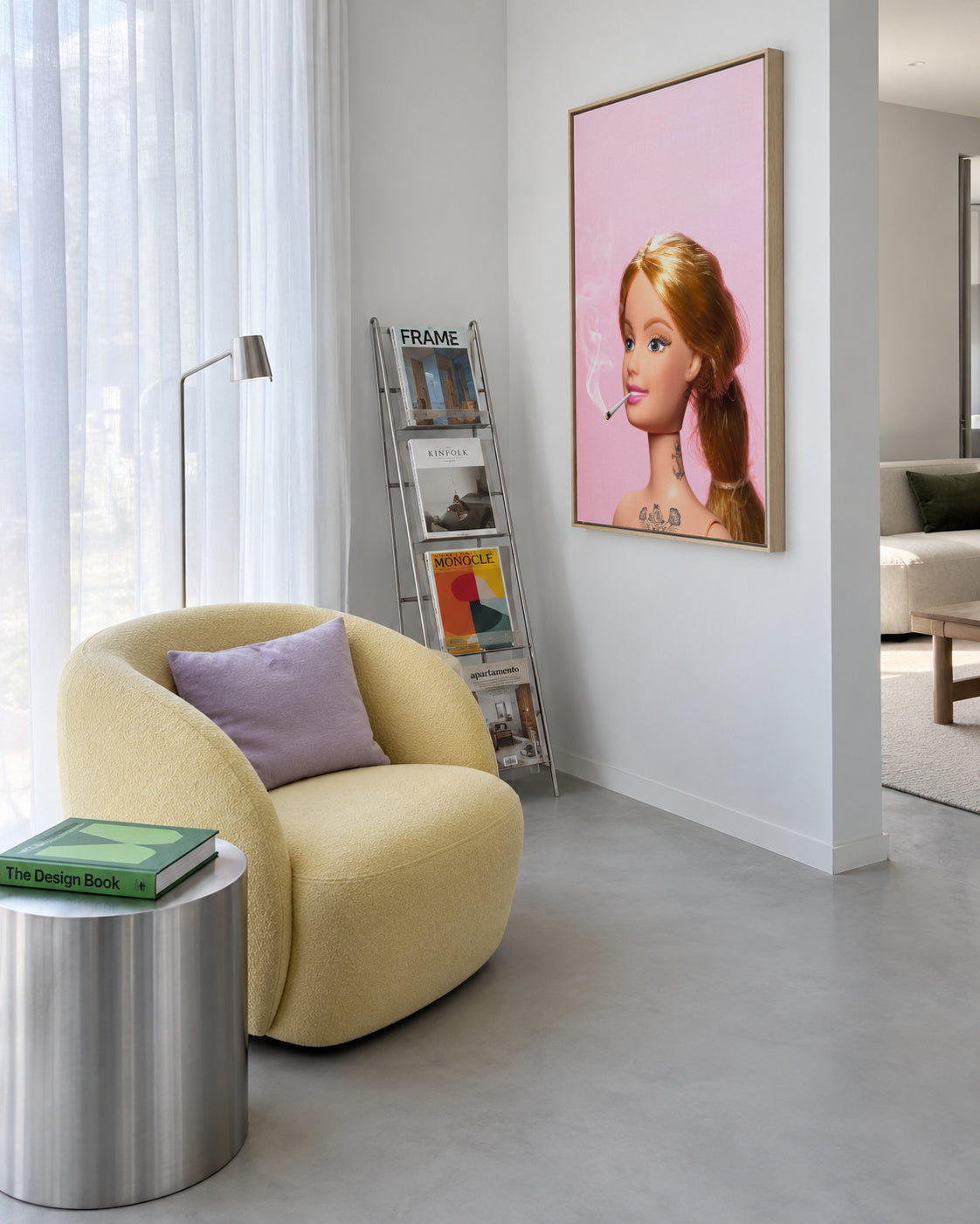 Doll Grown Up - Framed canvas in an interior