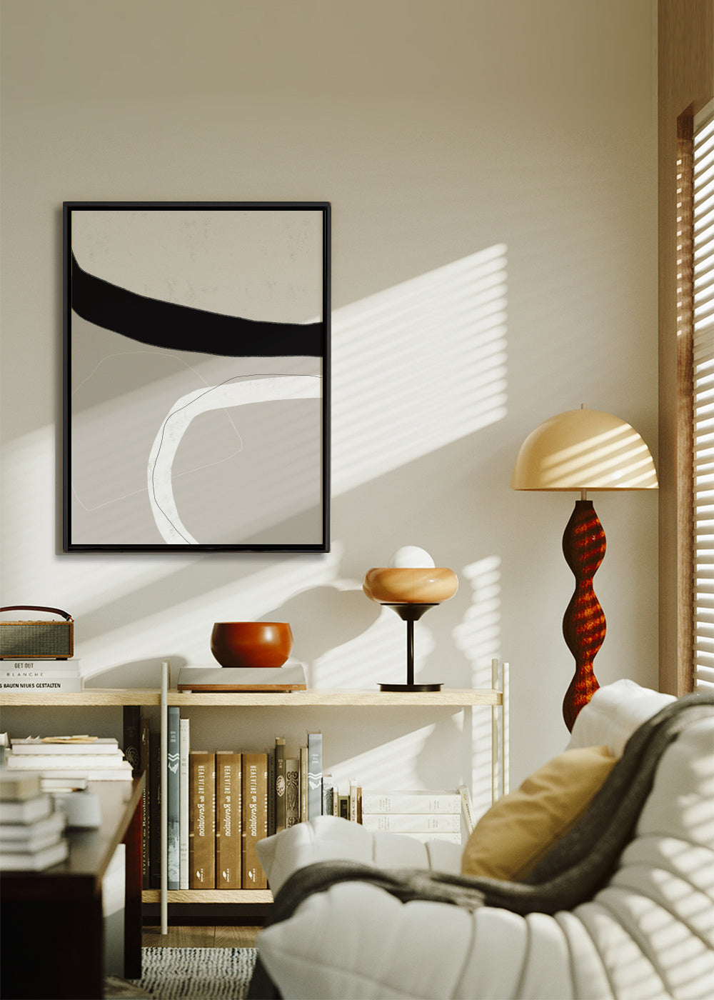 Facing It - Framed canvas in an interior