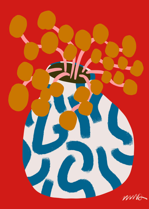Gold Blooms Still Life - Obra sin marco