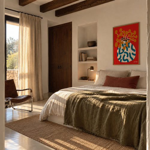 Gold Blooms Still Life - Poster en ambiente