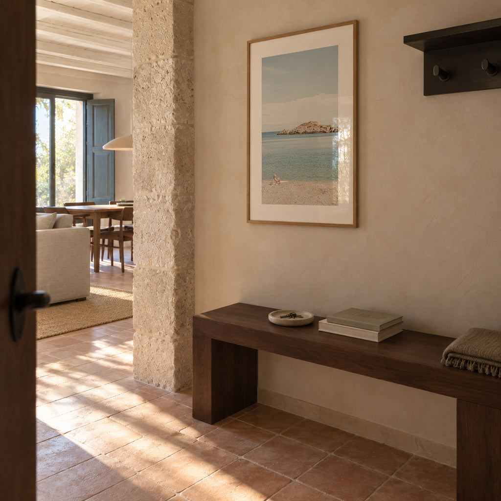 Costa Brava I - Framed poster in an interior