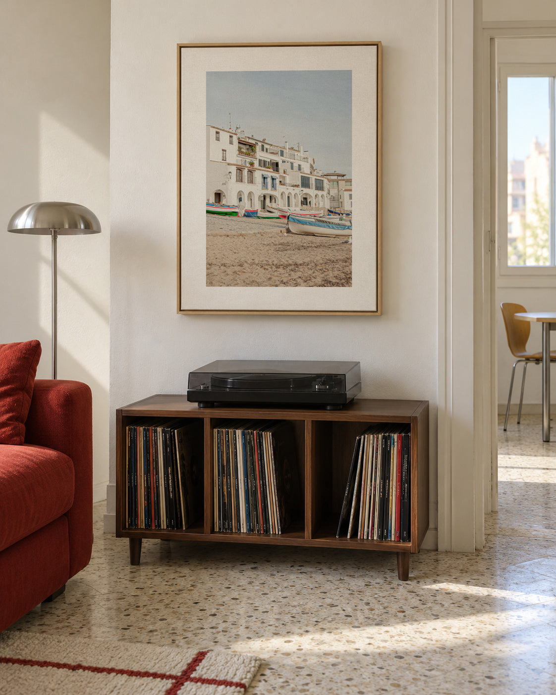 Costa Brava II - Framed canvas in an interior