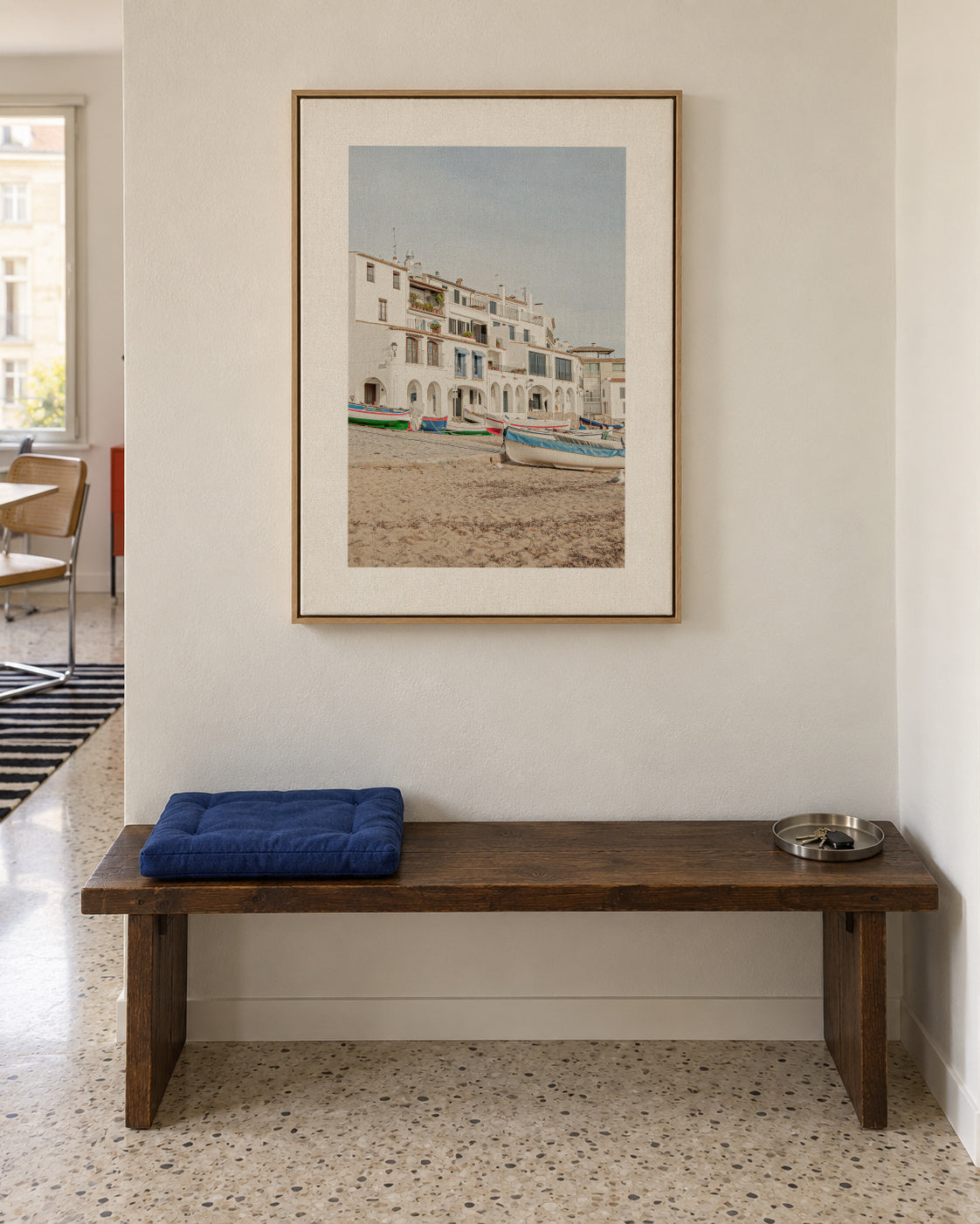 Costa Brava II - Framed canvas in an interior