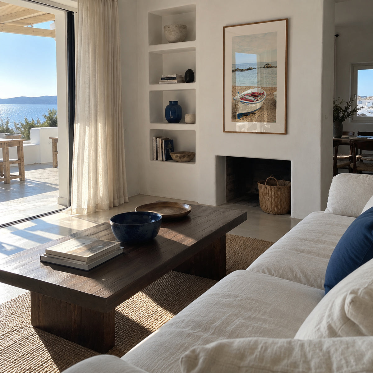Costa Brava III - Framed poster in an interior