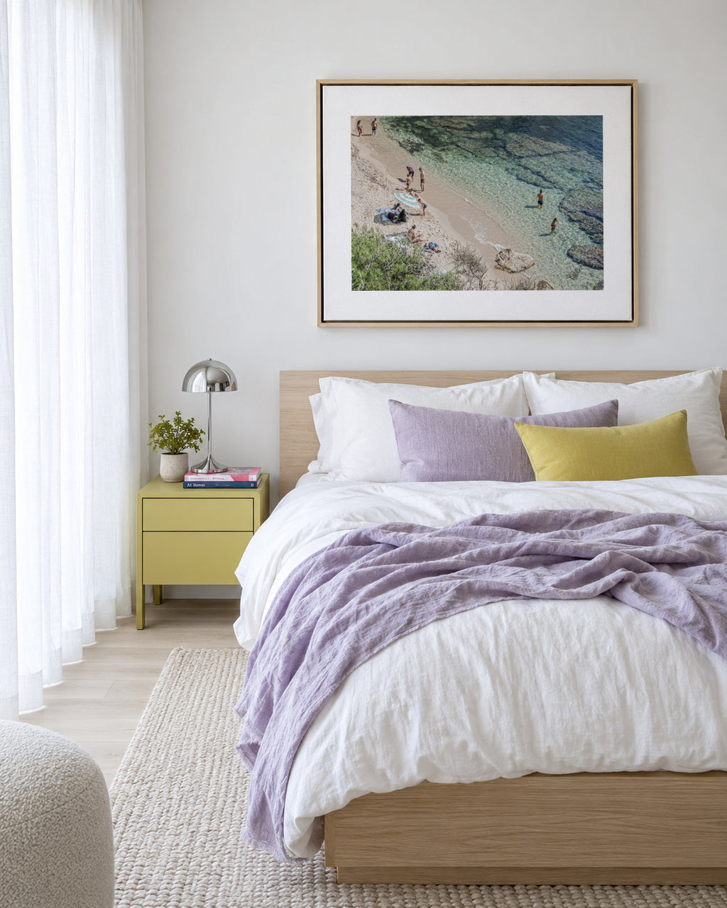 Costa Brava VI - Framed canvas in an interior
