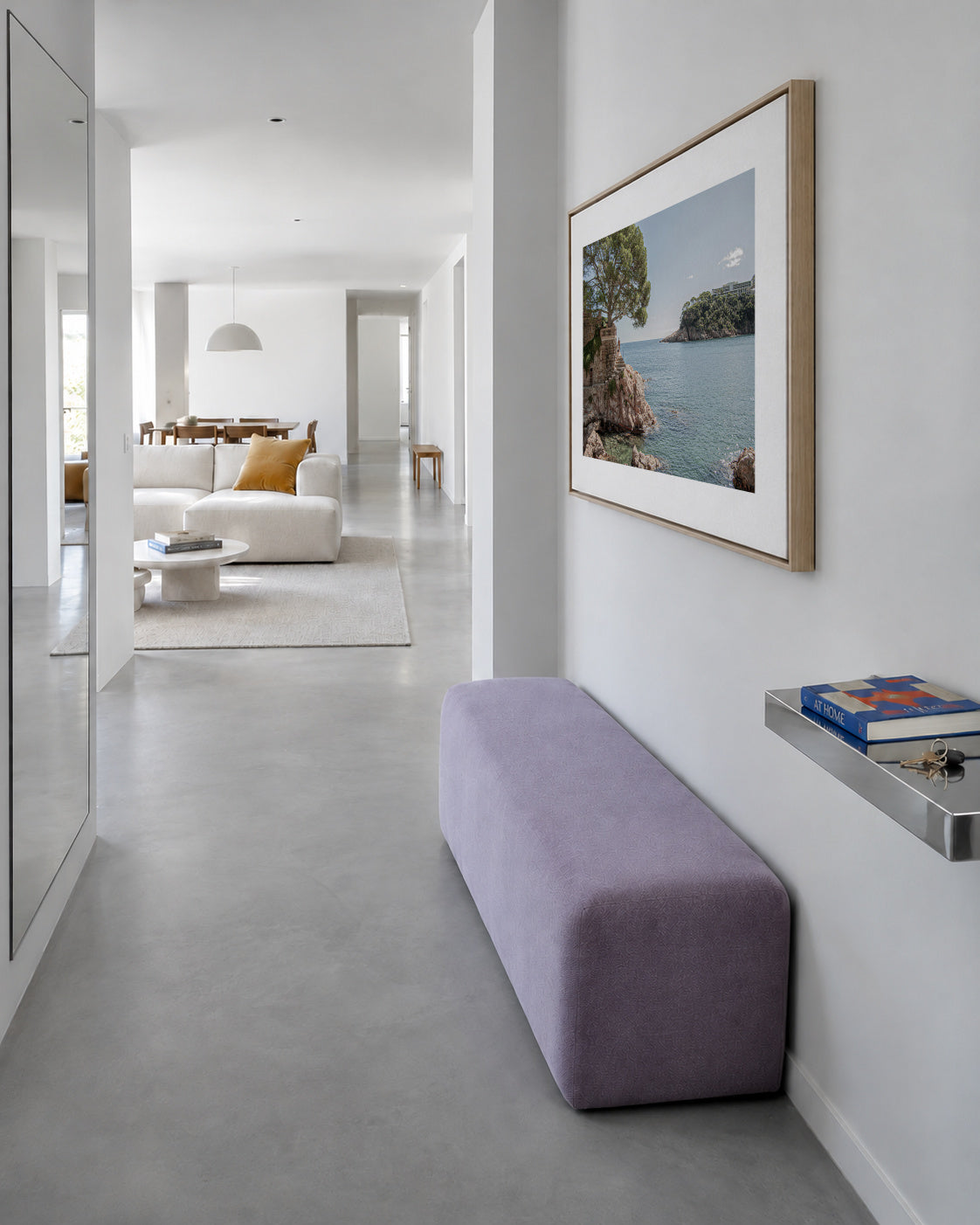 Costa Brava X - Framed canvas in an interior