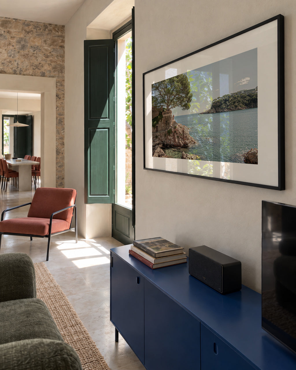 Costa Brava X - Framed poster in an interior