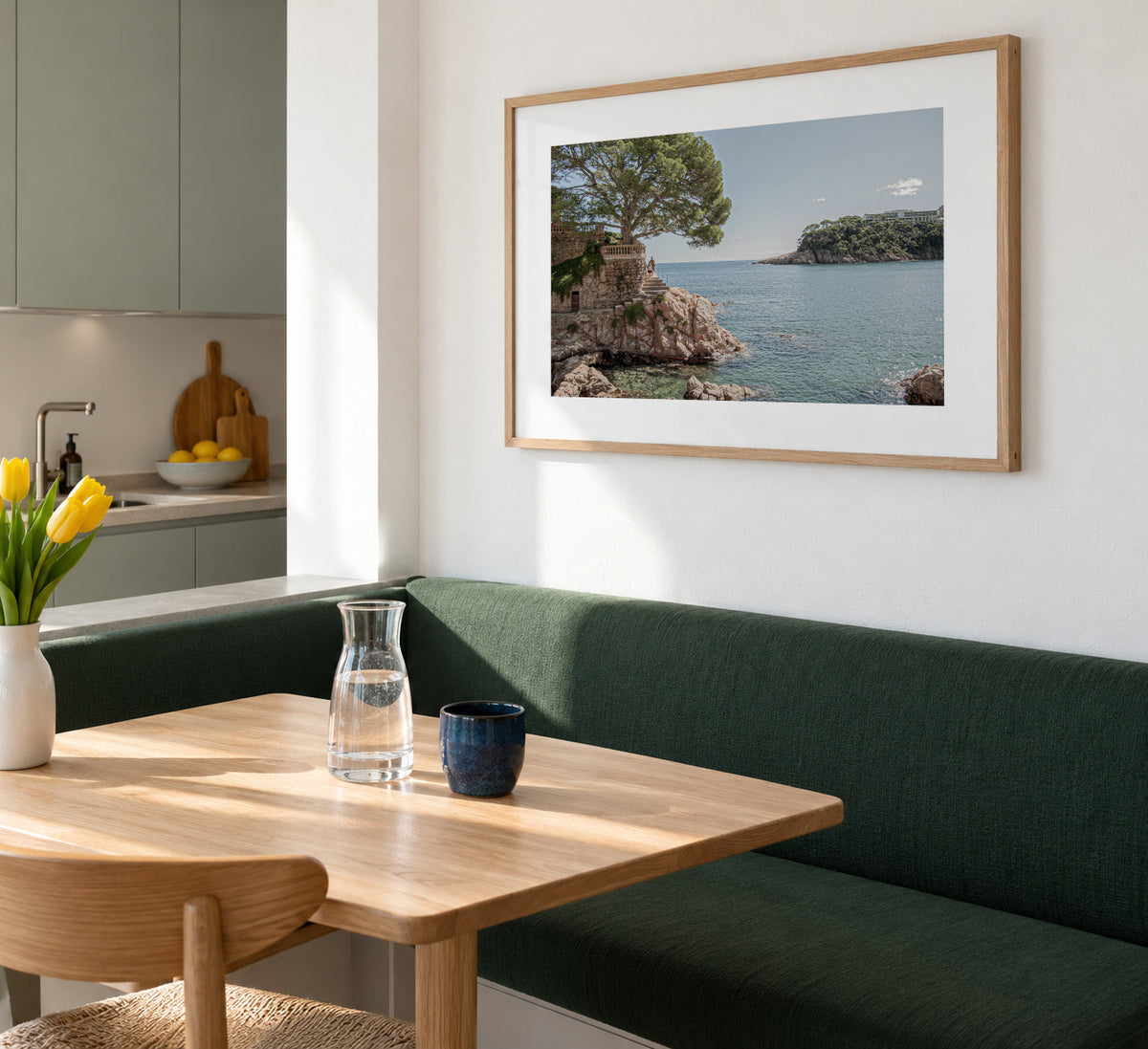 Costa Brava X - Framed poster in an interior