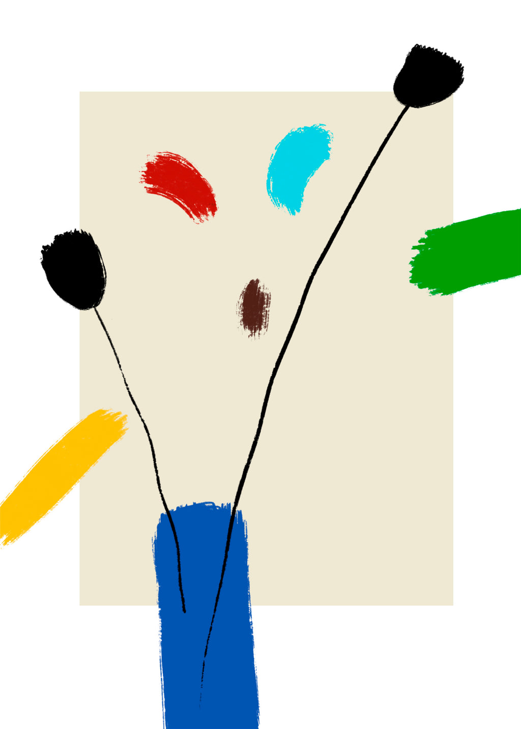 Happy Flowers - Unframed art print