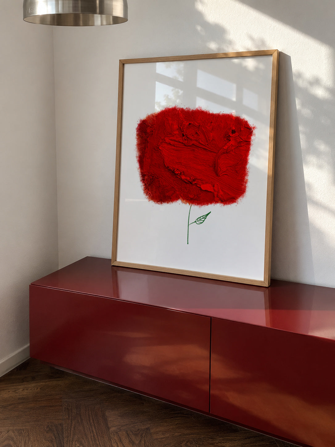Homage to Pablo Neruda - Framed poster in an interior