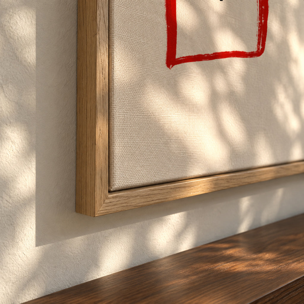 Good Wine - Framed canvas detail