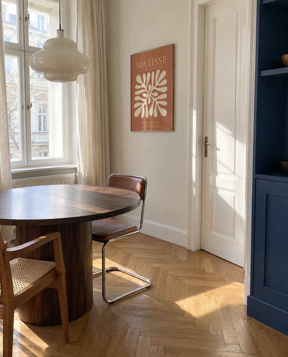 Henri Matisse papiers découpés VI - Framed poster in an interior