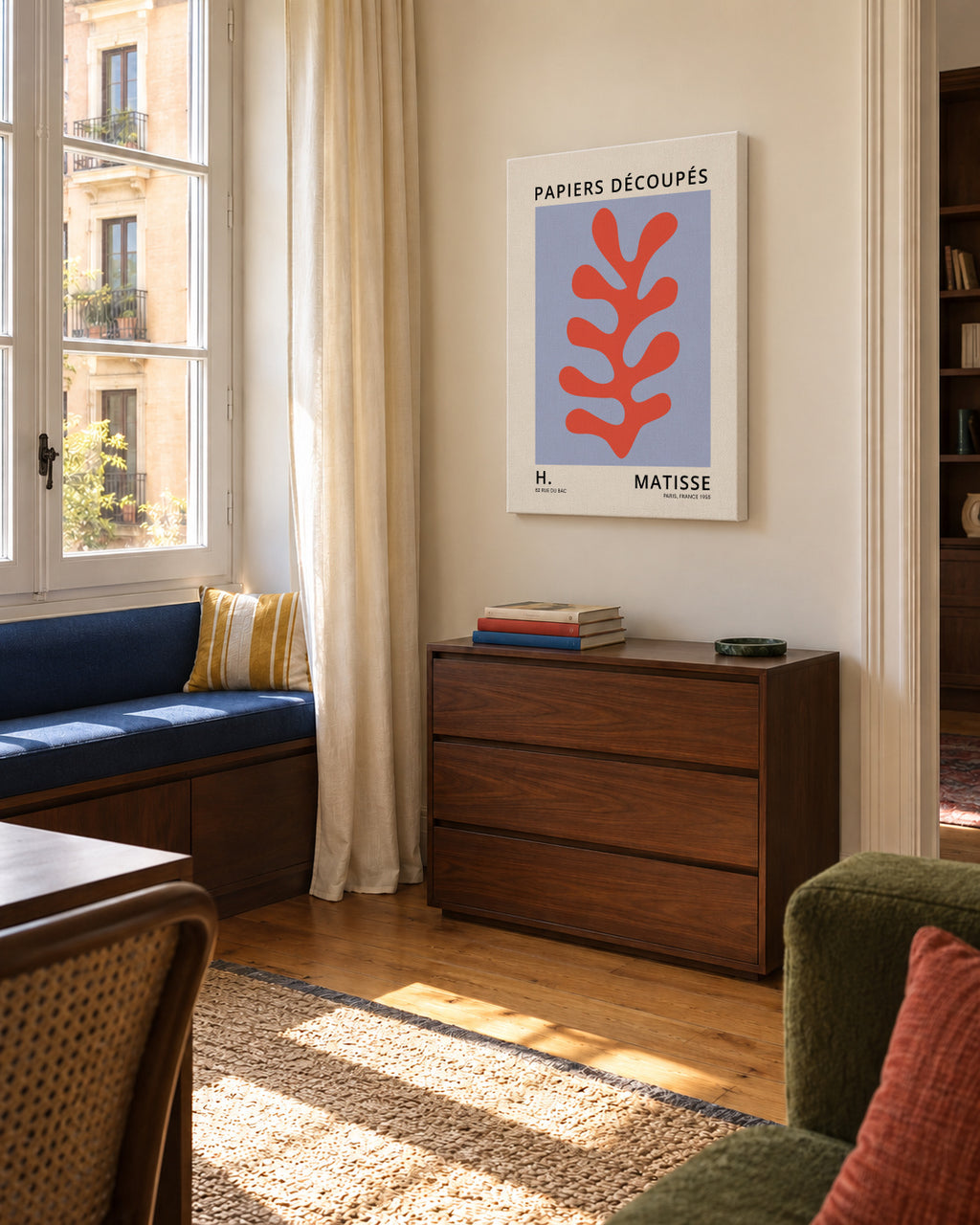 Henri Matisse papiers découpés X - Unframed canvas in an interior