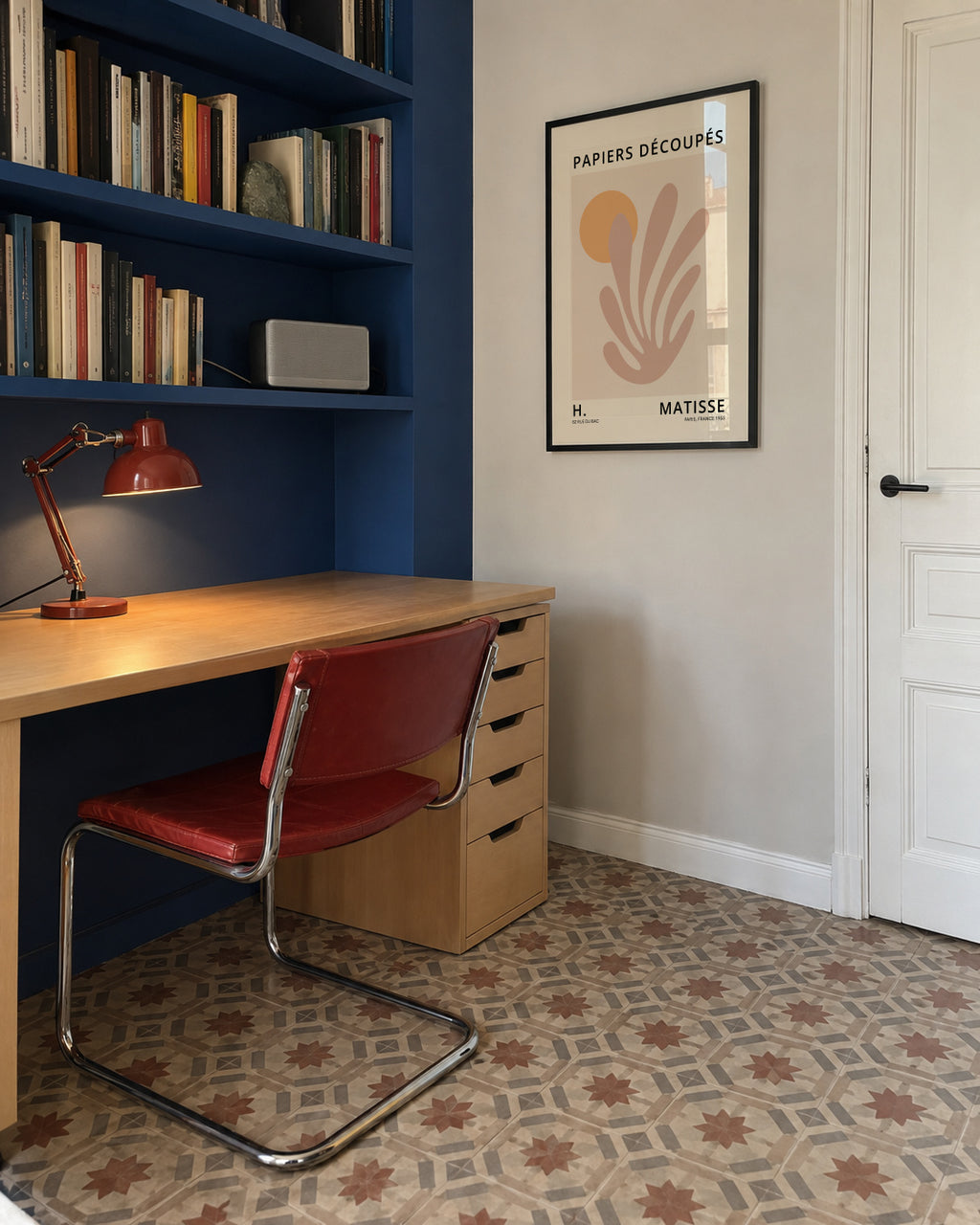 Henri Matisse papiers découpés XI - Framed poster in an interior