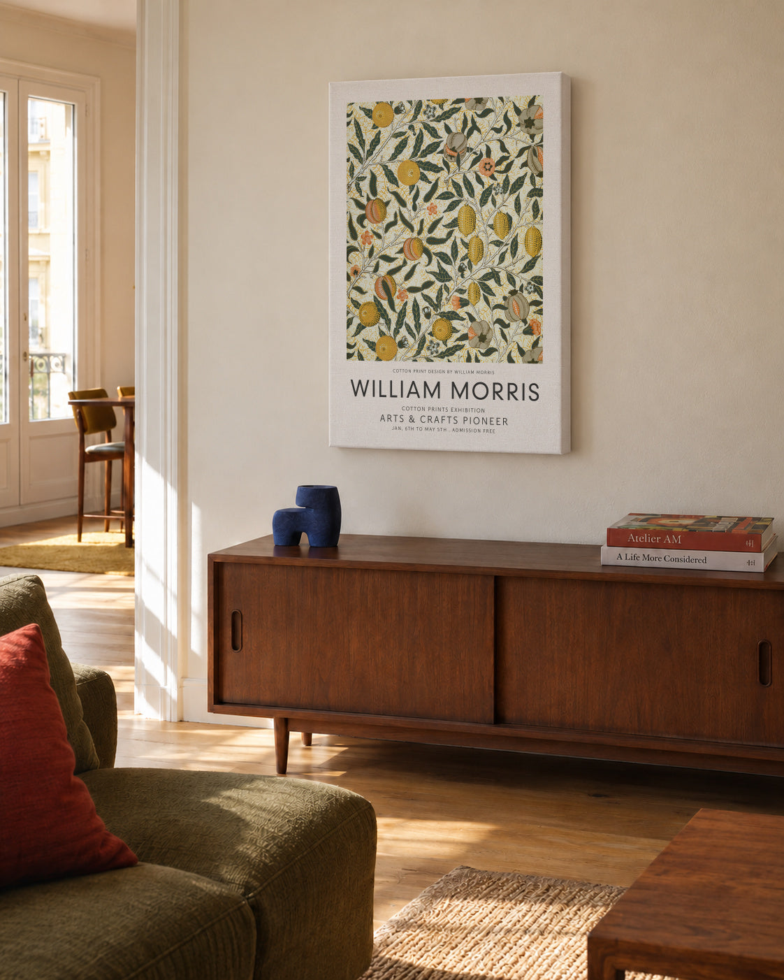William Morris Four fruits pattern II - Unframed canvas in an interior