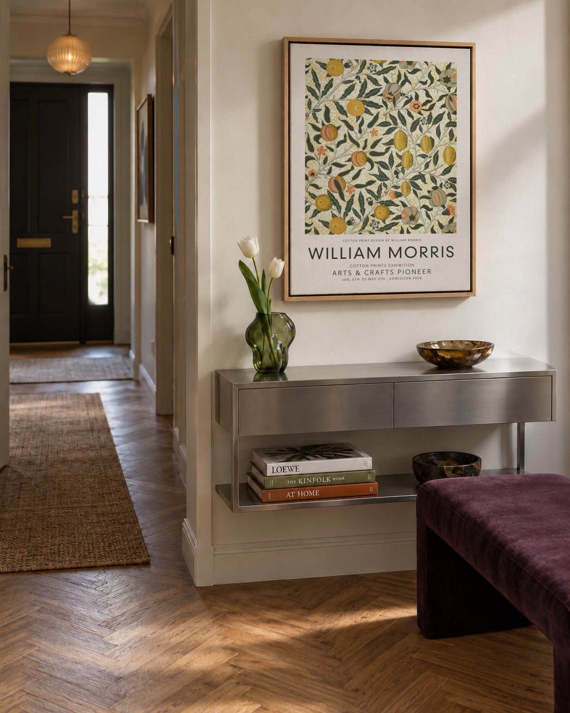 William Morris Four fruits pattern II - Framed canvas in an interior