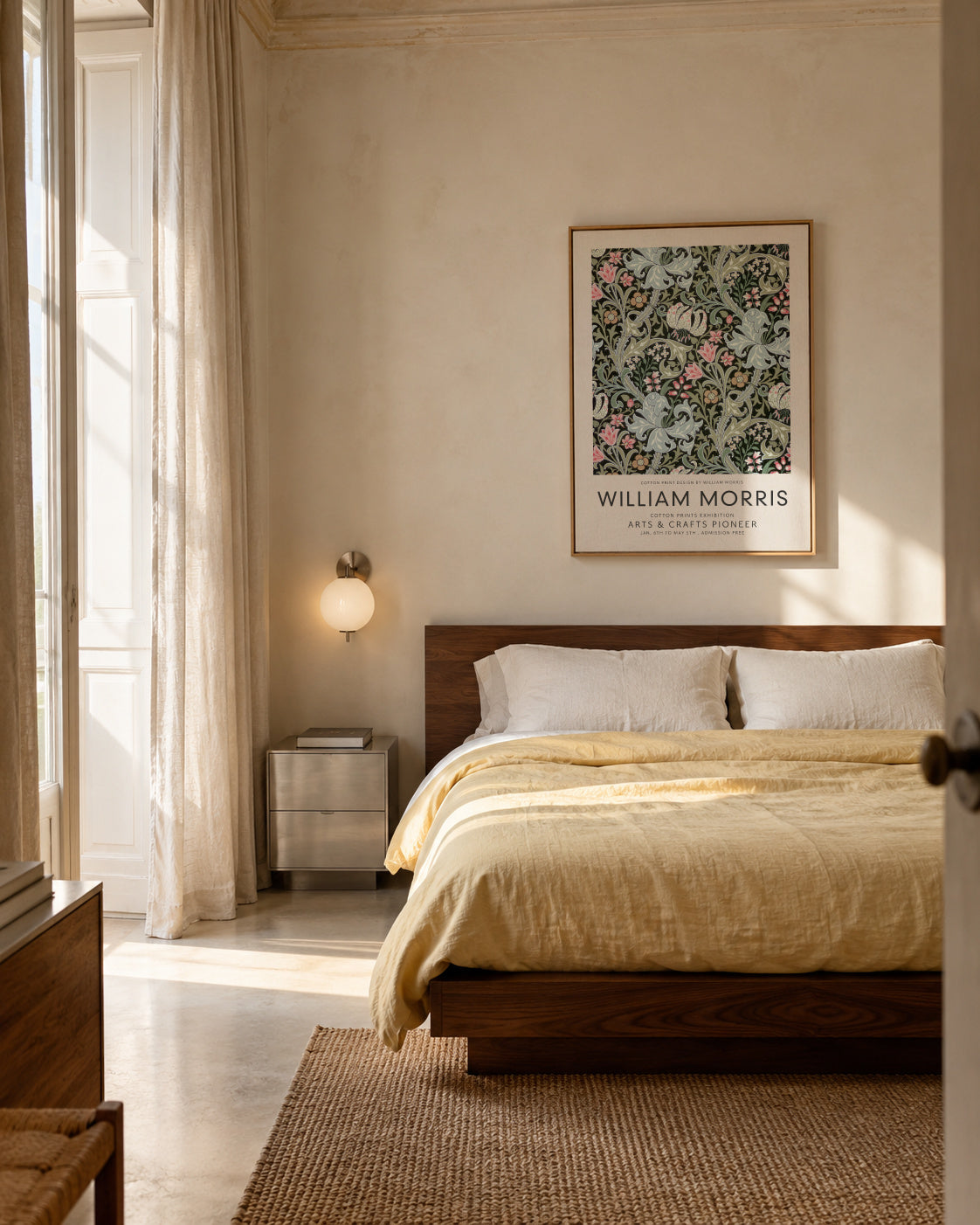 William Morris pattern IX - Framed canvas in an interior