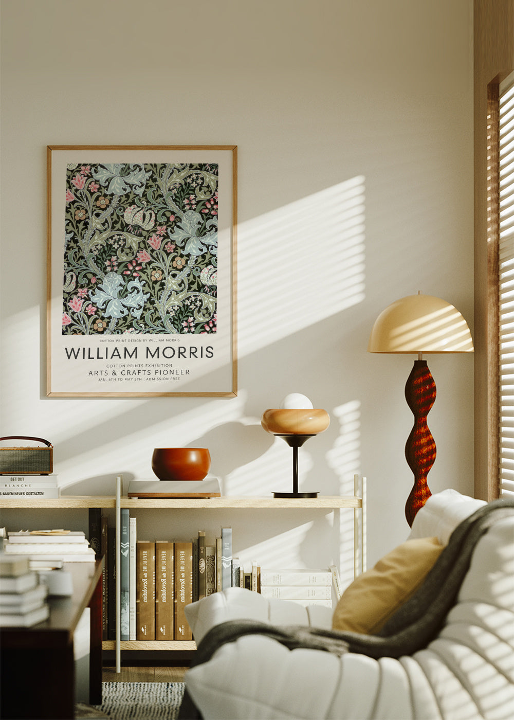 William Morris pattern IX - Framed poster in an interior