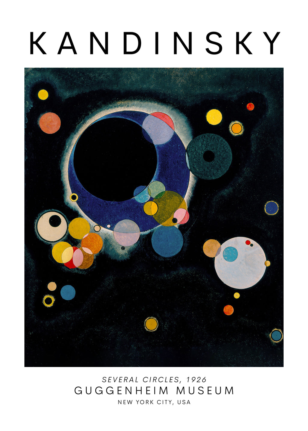 Wassily Kandinsky SEVERAL CIRCLES, 1926 - Unframed art print