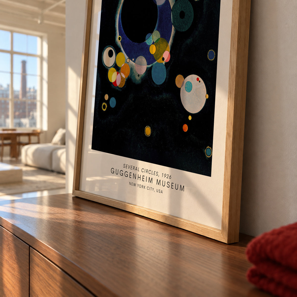 Wassily Kandinsky SEVERAL CIRCLES, 1926 - Framed poster detail