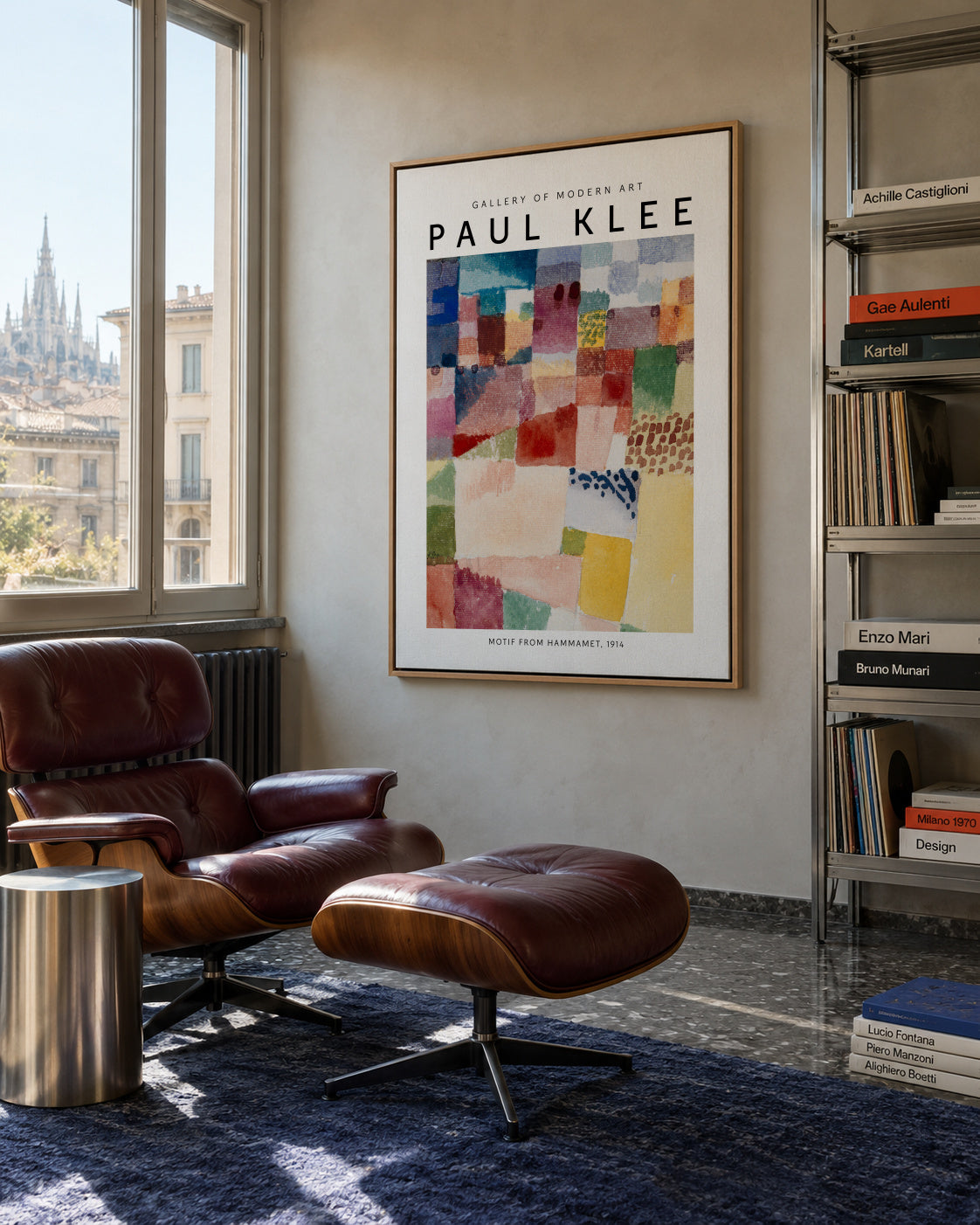 Paul Klee, MOTIF FROM HAMMAMET, 1914 - Framed canvas in an interior