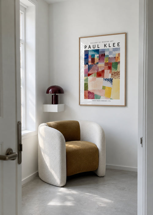 Paul Klee, MOTIF FROM HAMMAMET, 1914 - Framed poster in an interior
