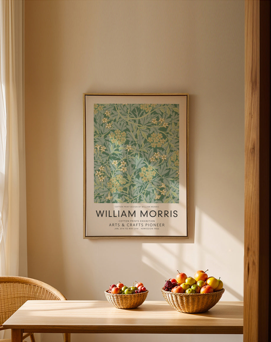 William Morris pattern VIII - Framed canvas in an interior