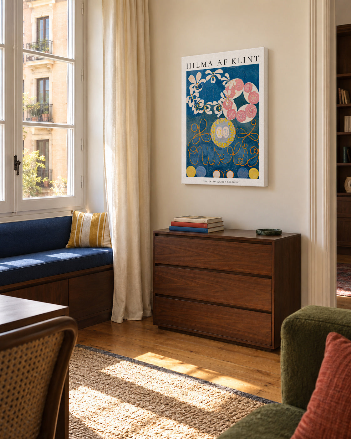 Hilma af Klint The Ten Largest - No 1 Childhood - Unframed canvas in an interior