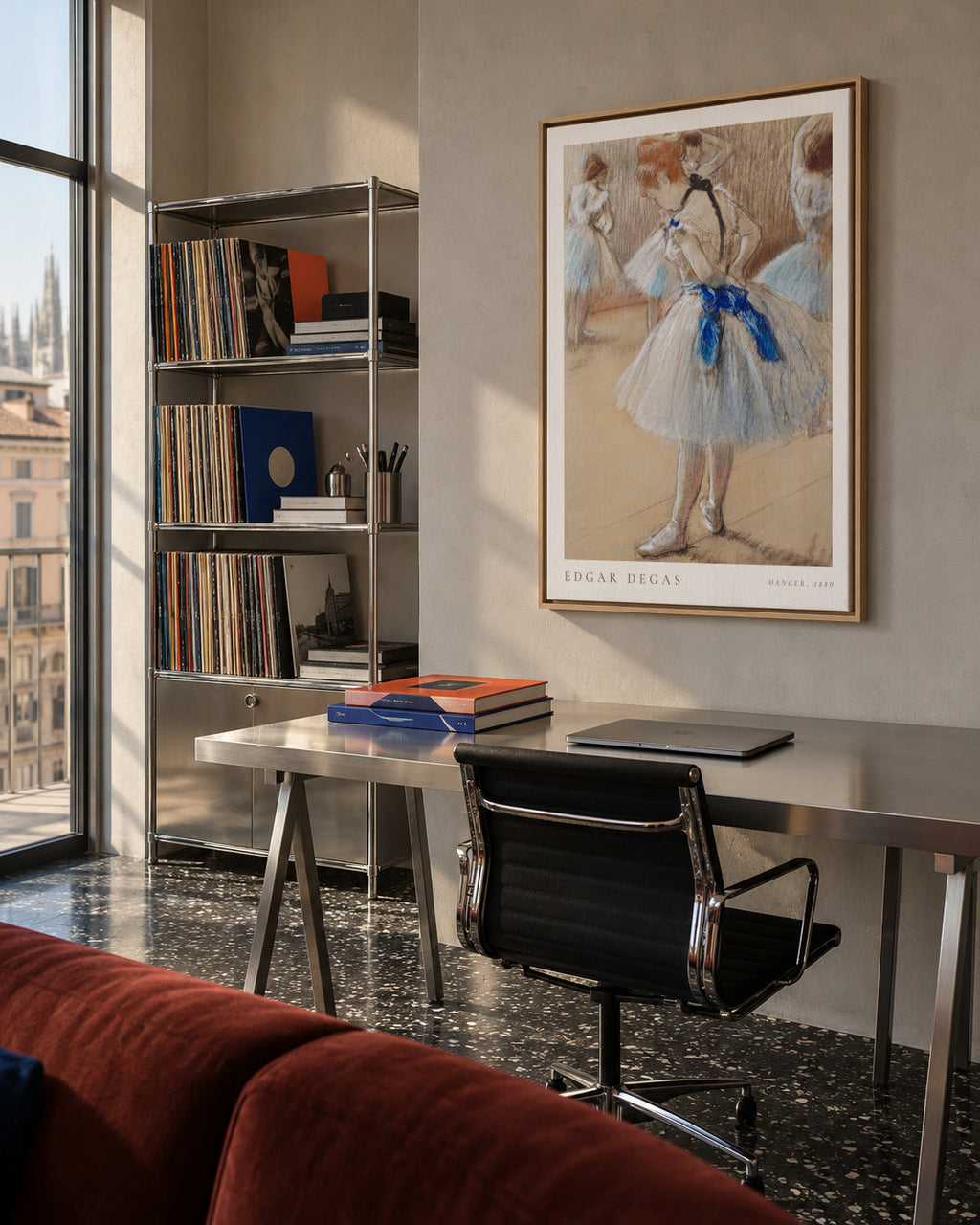 Edgar Degas Dancer - Framed canvas in an interior