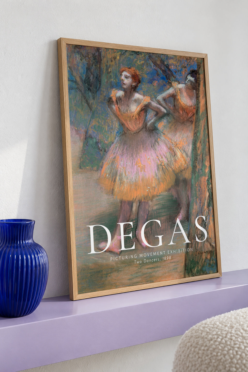Edgar Degas Two Dancers - Framed poster detail