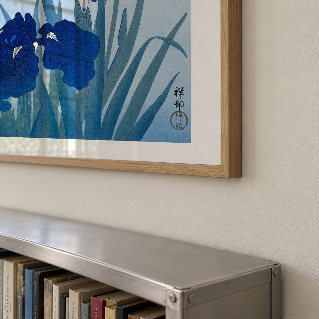 Ohara Koson Iris flowers - Framed poster detail