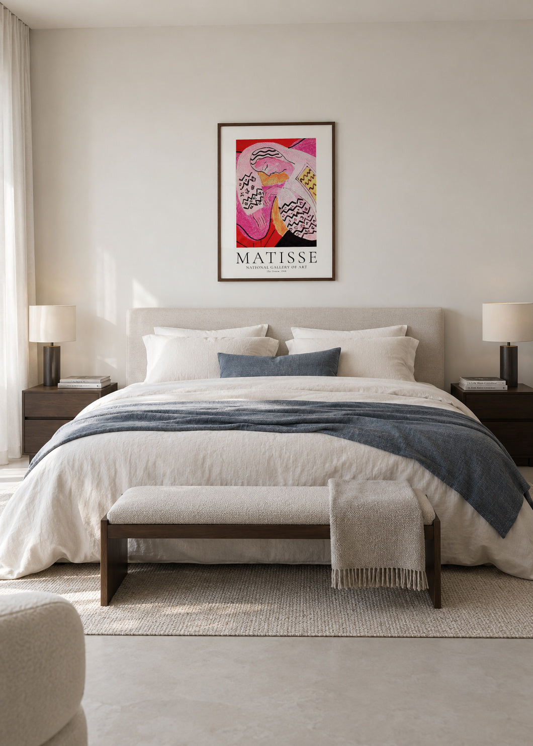 Henri Matisse The Dream, 1940 - Framed poster in an interior
