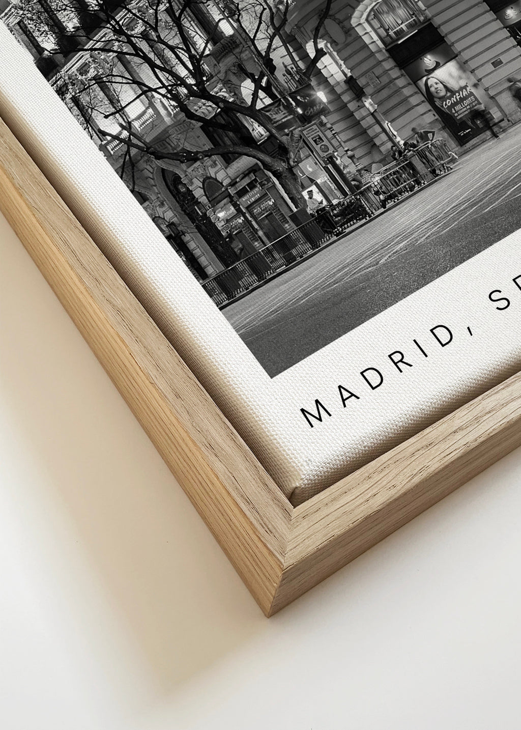 Madrid Spain coordinates poster - Framed canvas detail