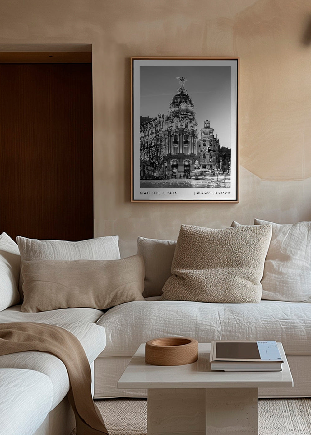 Madrid Spain coordinates poster