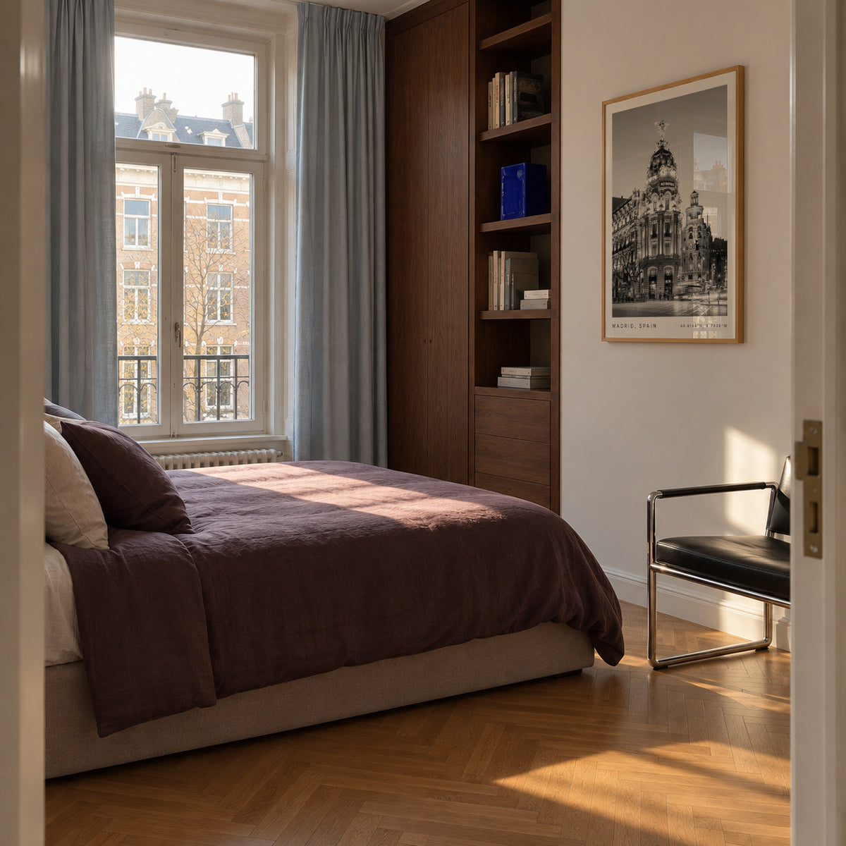 Madrid Spain coordinates poster - Framed poster in an interior