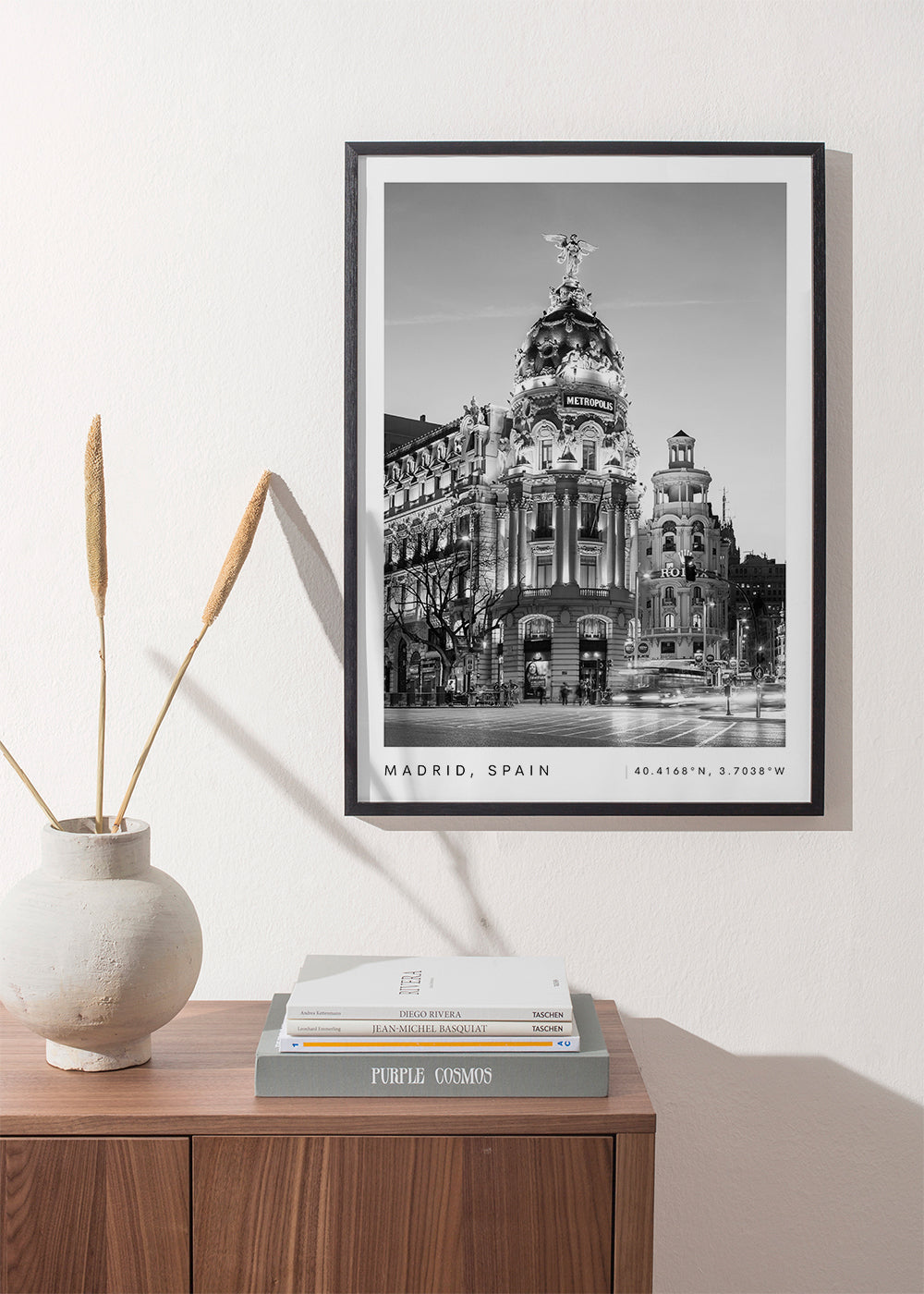 Madrid Spain coordinates poster