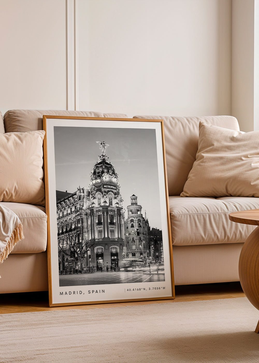 Madrid Spain coordinates poster