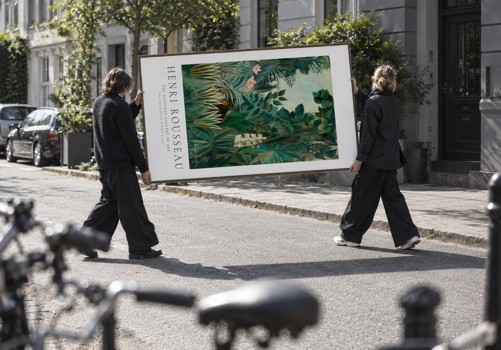 Henri Rousseau The equatorial jungle - Framed canvas in an interior