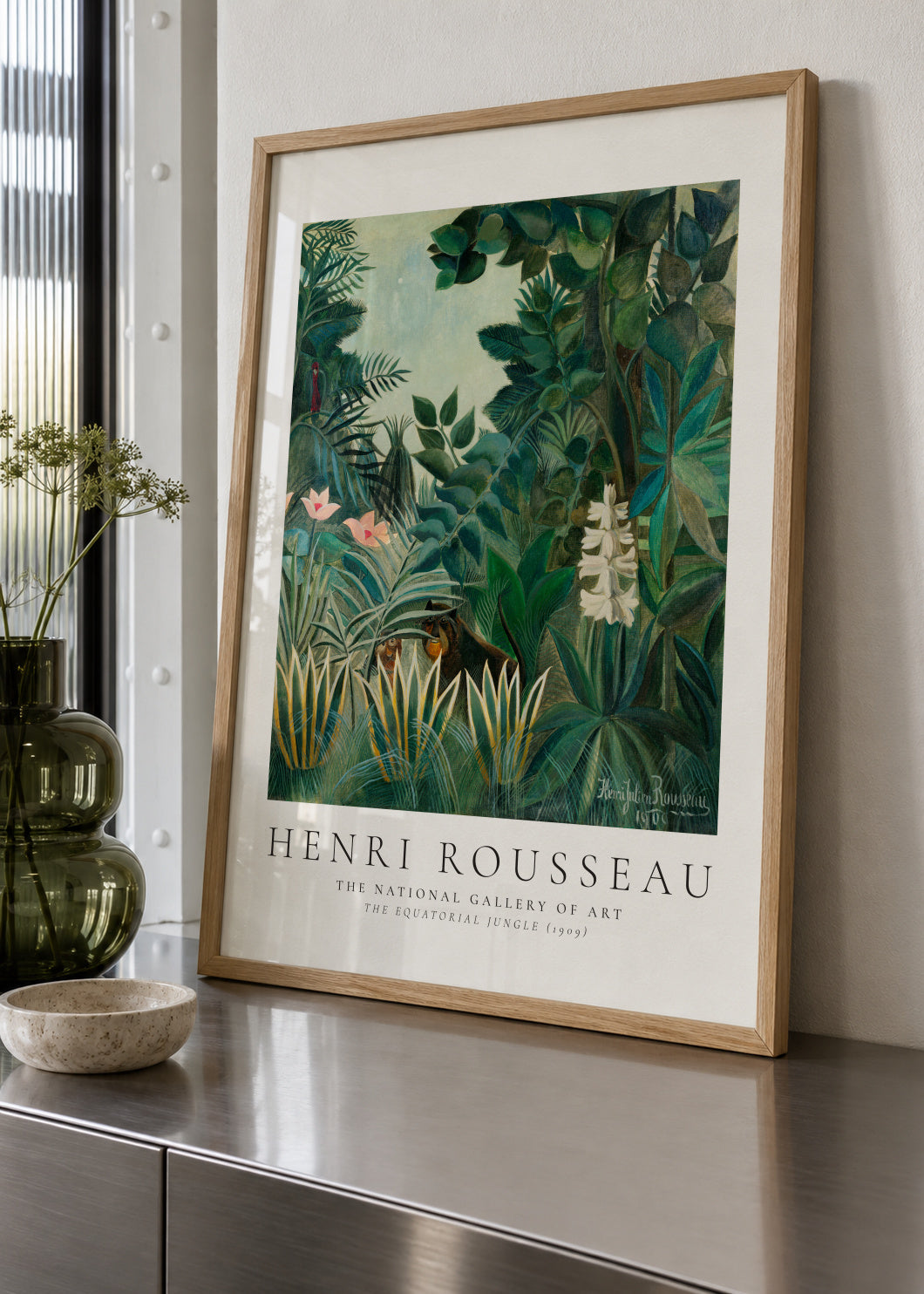 Henri Rousseau The equatorial jungle - Framed poster in an interior