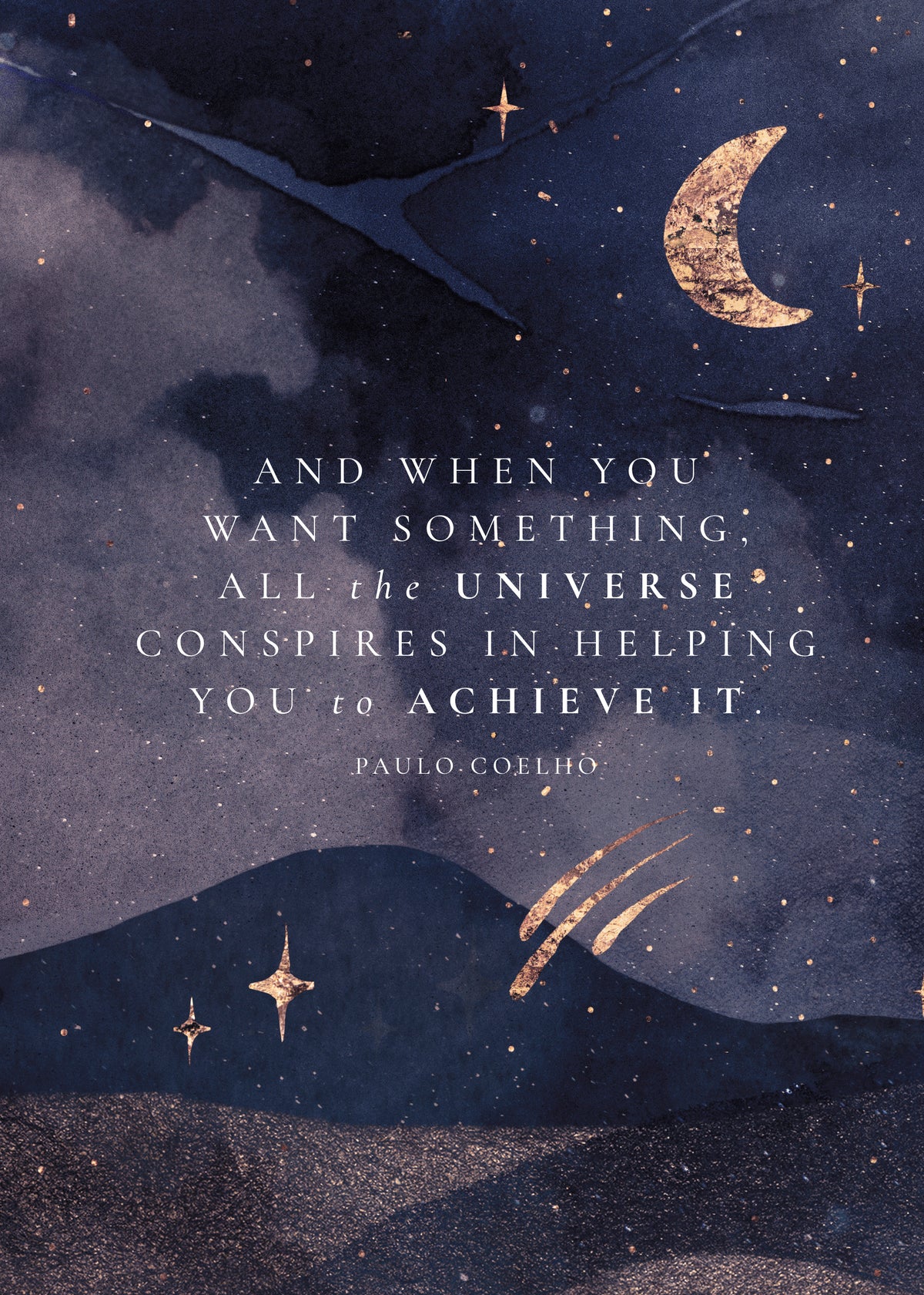 Paulo Coelho Universe Quote - Unframed art print