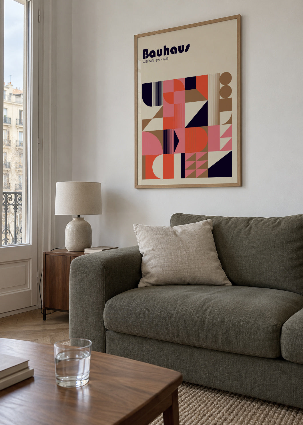 Bauhaus Weimar - Framed poster in an interior