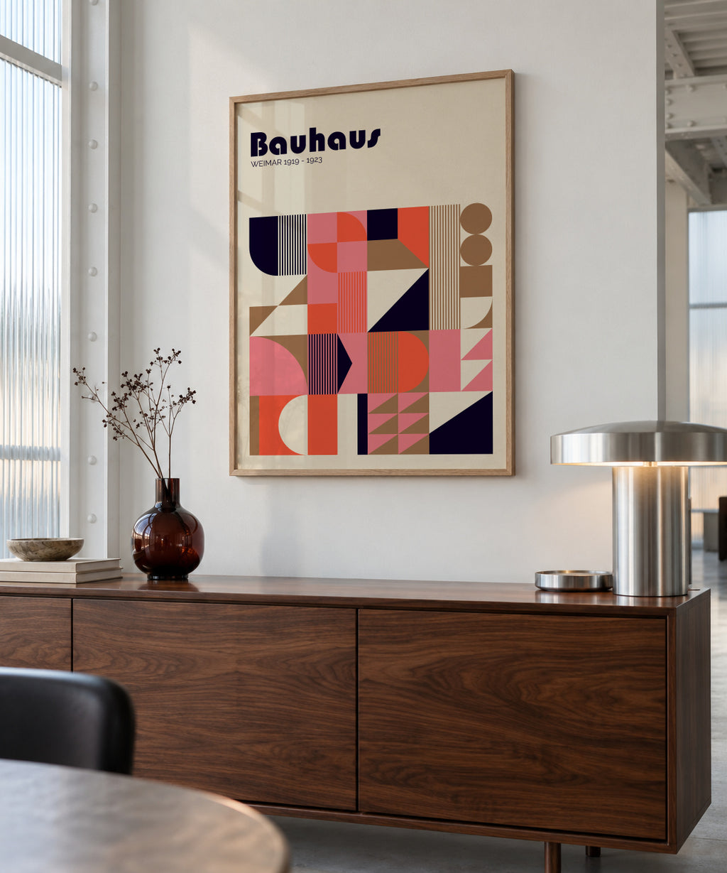 Bauhaus Weimar - Framed poster in an interior