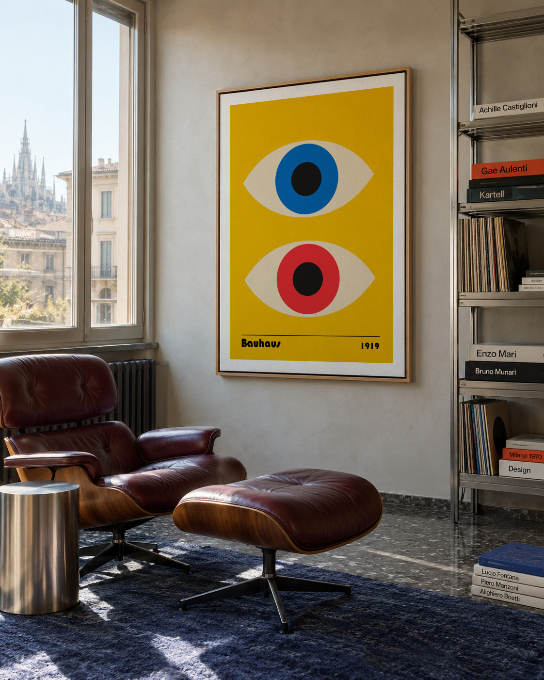 Bauhaus Eyes - Framed canvas in an interior