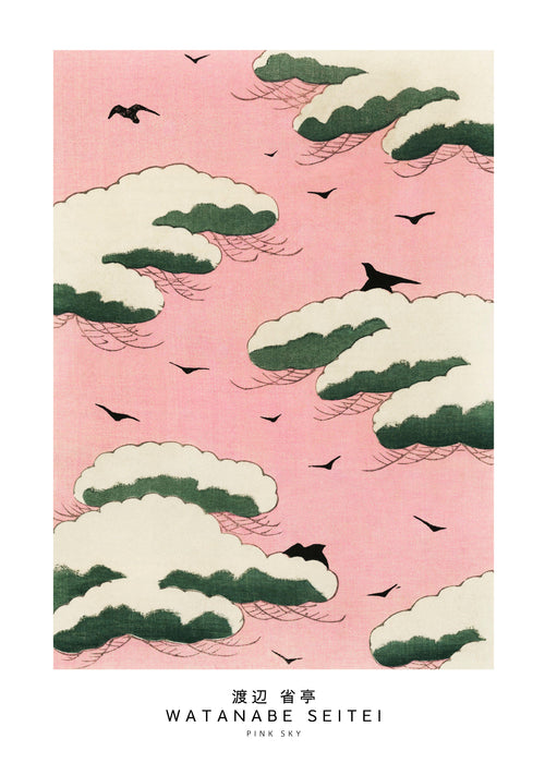 Watanabe Seitei Pink Sky - Unframed art print