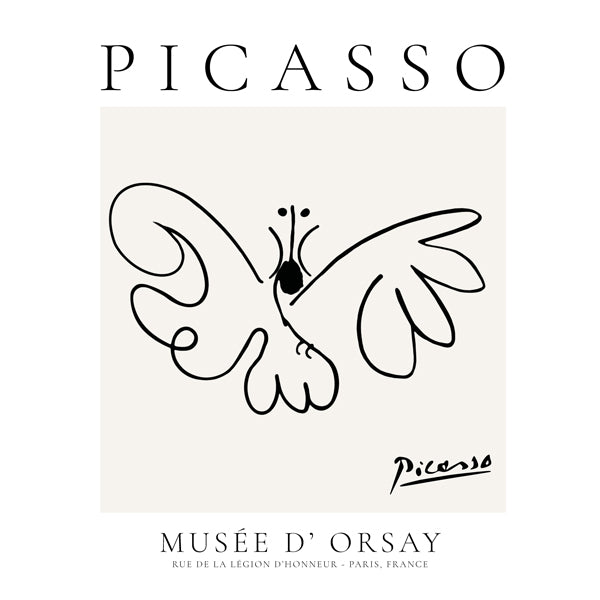Pablo Picasso Animals Drawing butterfly II
