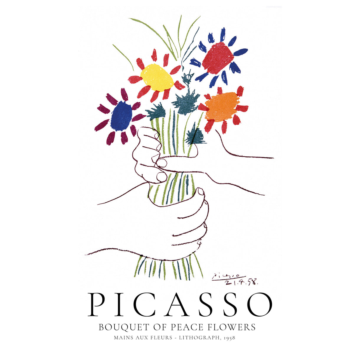 Pablo Picasso Bouquet Of Peace II - Unframed art print