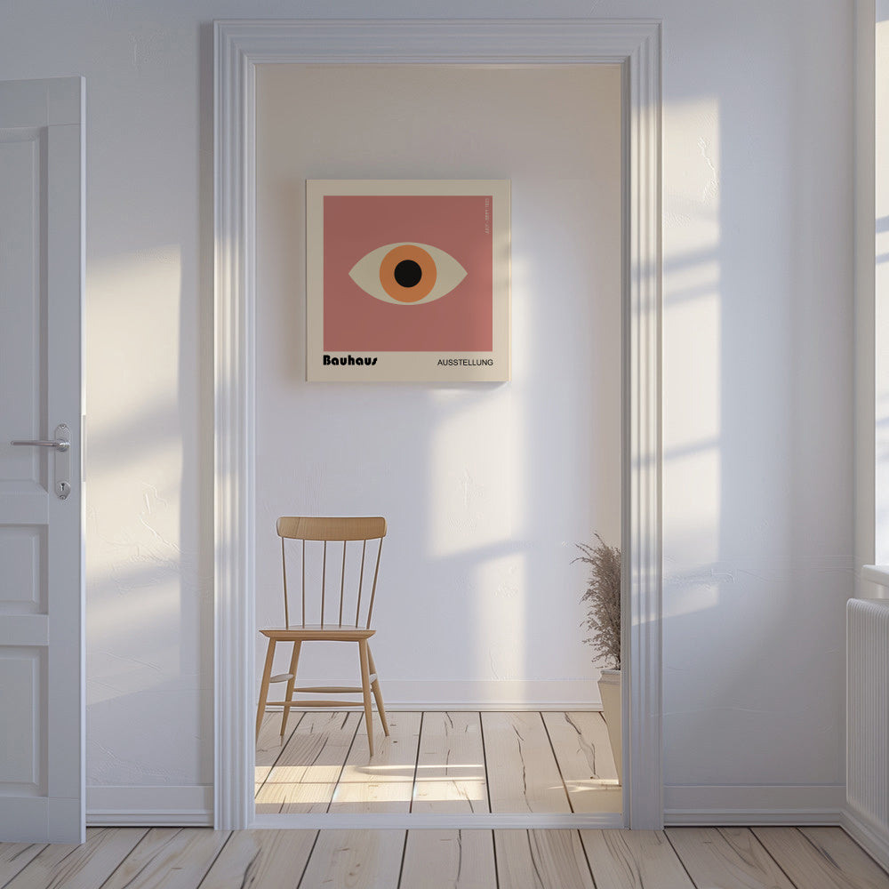 Bauhaus eye II - Unframed canvas in an interior
