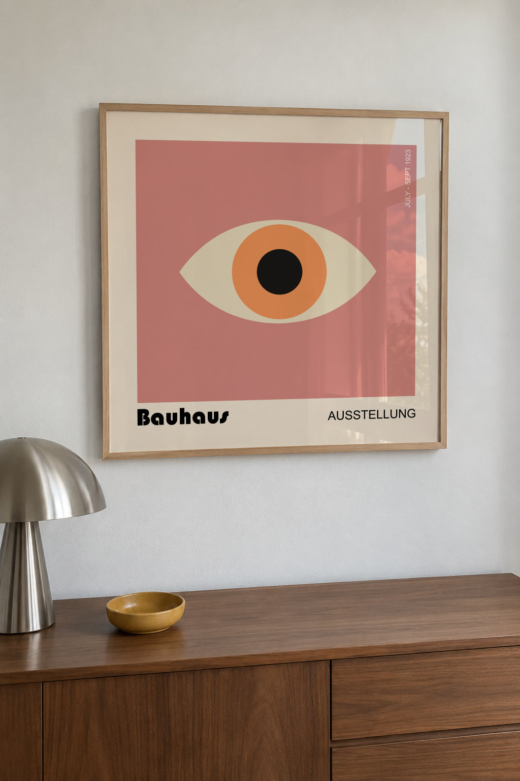 Bauhaus eye II - Framed poster in an interior